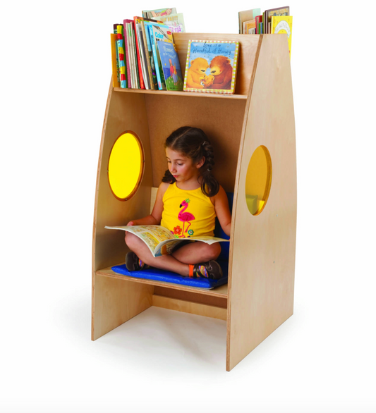 Wooden Study Unit: Seat and Book Storage Combo