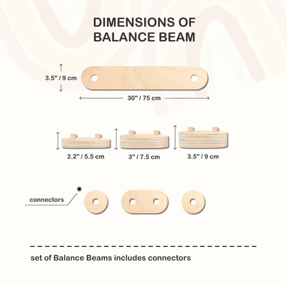 Balancing Beam with Stepping Stones - Kids Play Set
