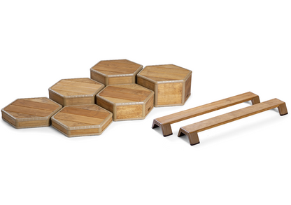 Wooden Balancing Platform Set for Kids' Active Play - Montessori Inspired
