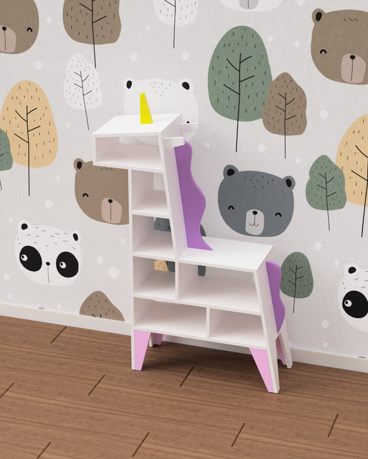 Unicorn Shaped Book Shelf - Whimsical and Practical Kids' Room Decor