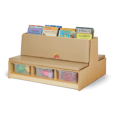 Double Sided Bench Seating With Open Cubbies