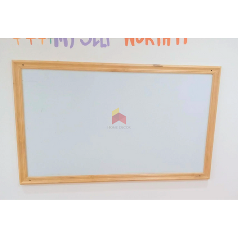 Magnetic Whiteboard with Wooden Frame Rectanular Shape