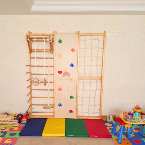 9-in-1 Swedish Ladder Wall Gym Fitness and Fun Monkey Bars