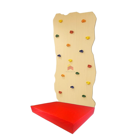 Rock Themed Climbing Wall With Safety Mattress | Single Panel