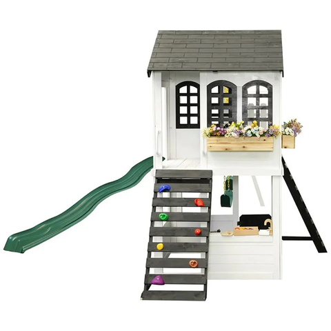 Two-Story Playhouse with Swing - Ideal for Outdoor Adventures Home Decor Kids