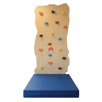 Rock Themed Climbing Wall With Safety Mattress | Single Panel