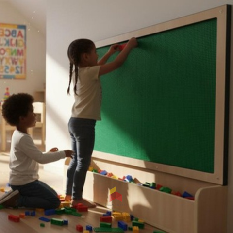 Wall Mounted Duplo Board With Storage Unit