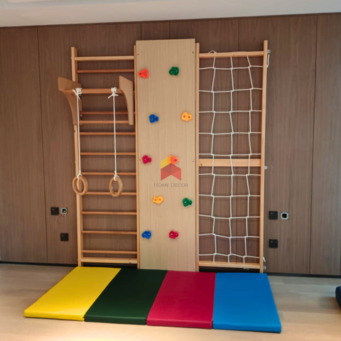 9-in-1 Swedish Ladder Wall Gym Fitness and Fun Monkey Bars