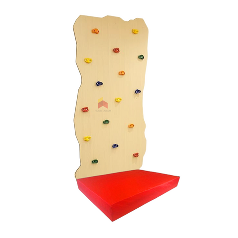 Rock Themed Climbing Wall With Safety Mattress | Single Panel