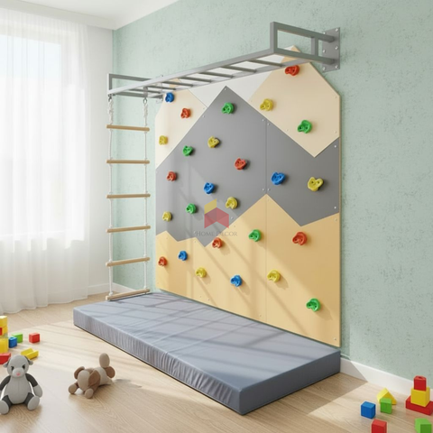 Monkey Bar with Mountain Climbing Wall Panels