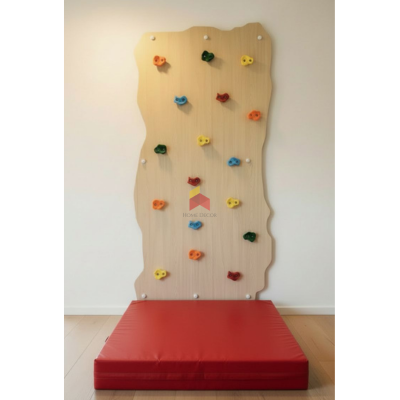 Rock Themed Climbing Wall With Safety Mattress | Single Panel
