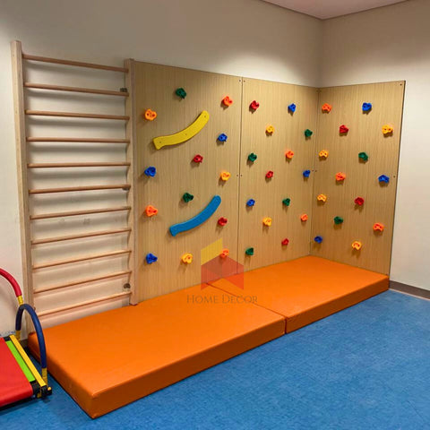 3 Panels of Climbing wall with Swedish ladder Combo | Basic Mode Home Decor Kids