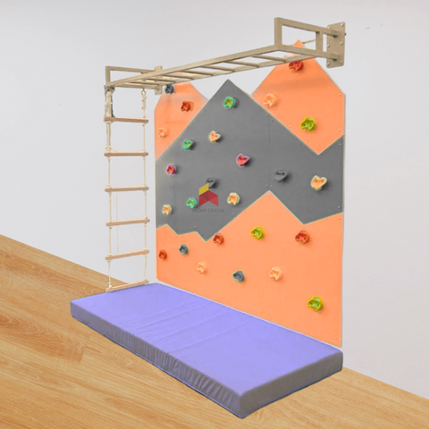 Monkey Bar with Mountain Climbing Wall Panels