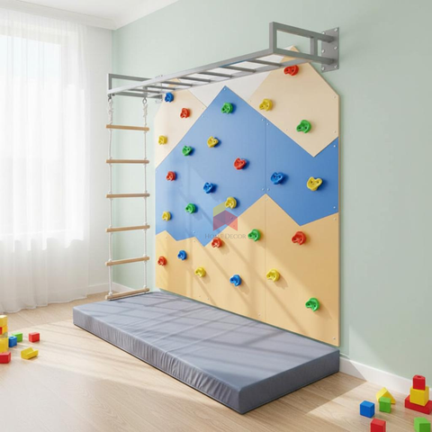 Monkey Bar with Mountain Climbing Wall Panels