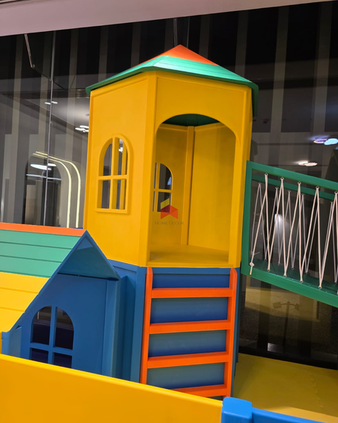 Kids Indoor Multi Level Castle Play Structure with Ball Pool