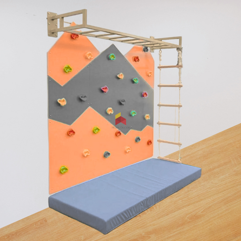 Monkey Bar with Mountain Climbing Wall Panels