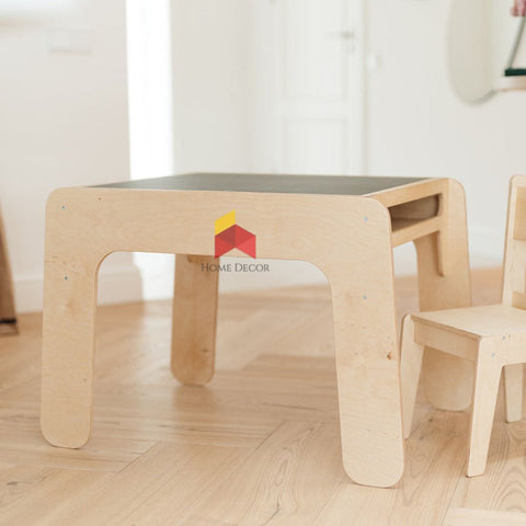 Reversible Chalkboard Table With Storage