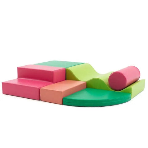 Soft Play Pastel Color Set: Safe and Colorful Fun Soft Play Home Decor Pink and green 