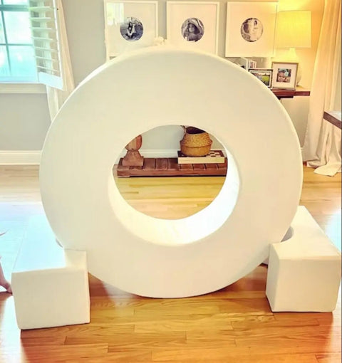 Soft Play Doughnut with Supports: Safe and Fun Soft Play Home Decor white 