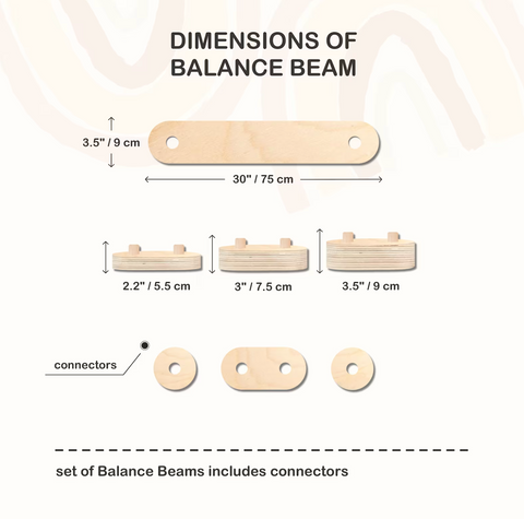 Balancing Beam with Stepping Stones - Kids Play Set Home Decor