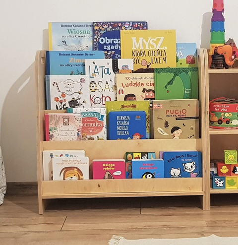 WOODEN Montessori bookshelf Home Decor Kids