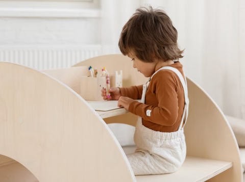 Wooden Bookself Desk 3 IN 1 Home Decor Kids