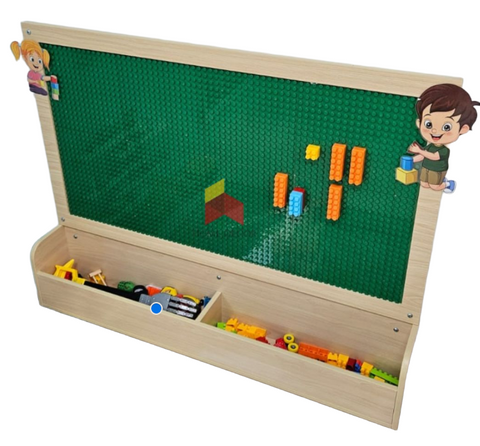 Wall Mounted Duplo Board With Two Storage Units