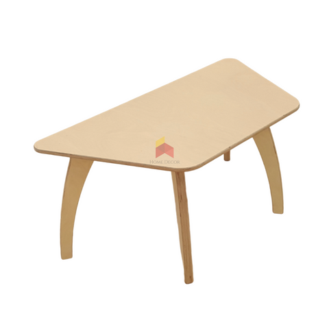 Wooden Table Trapezoid Shaped