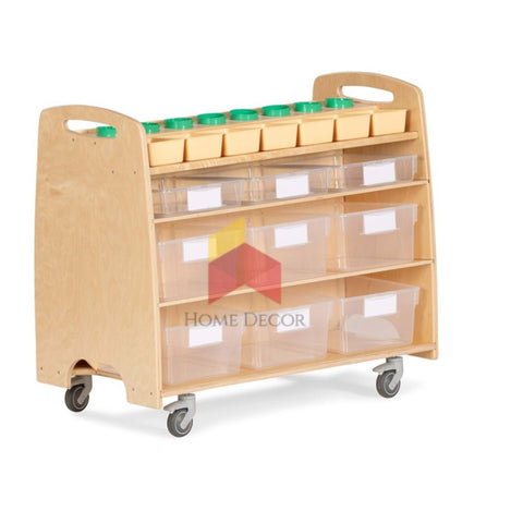 Storage With Art Moveable Trolley