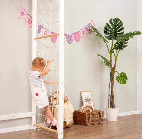 Monkey Bar with Bridge - Active Kids Play Equipment Home Decor