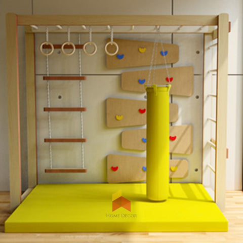 Climbing Wall With Monkey Bar Home Decor Kids