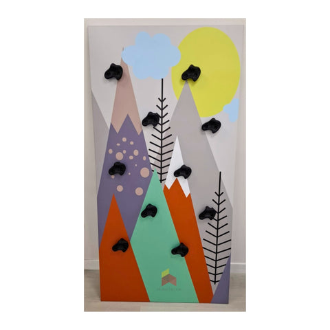 Kids' Climbing Wall with Colorful Mountain Background Home Decor Kids