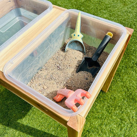 Outdoor Sand & Water Sensory Table Side by Side Home Decor Kids