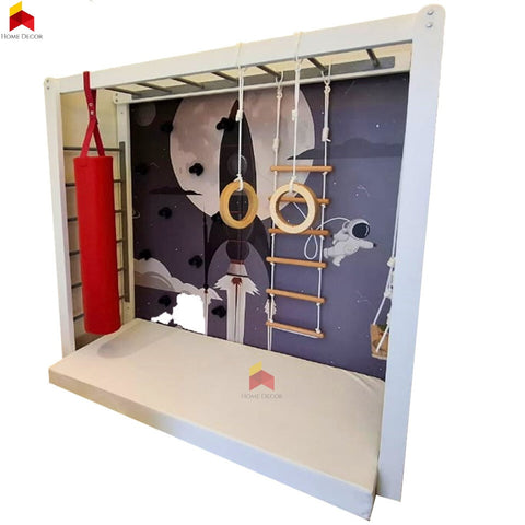 SPACE MONKEY BAR WITH SINGLE PANEL CLIMBING WALL