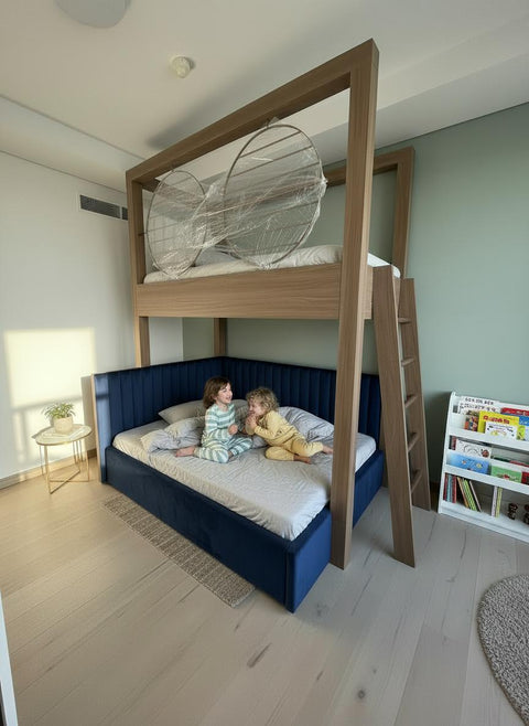 Single Over Twin Wooden Bunk Bed
