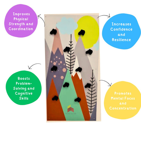 Kids' Climbing Wall with Colorful Mountain Background Home Decor Kids