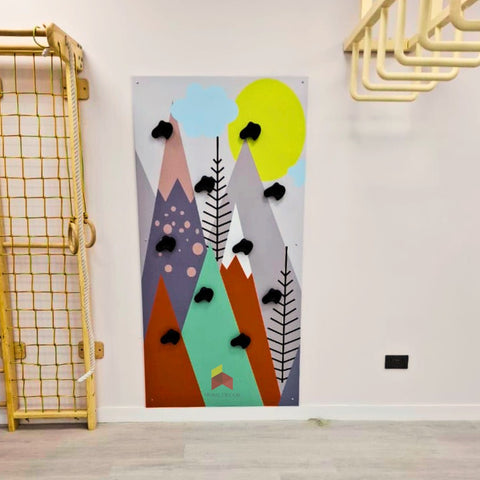 Kids' Climbing Wall with Colorful Mountain Background Home Decor Kids