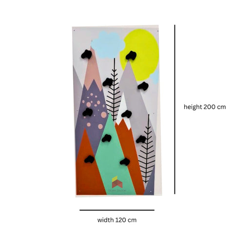 Kids' Climbing Wall with Colorful Mountain Background Home Decor Kids