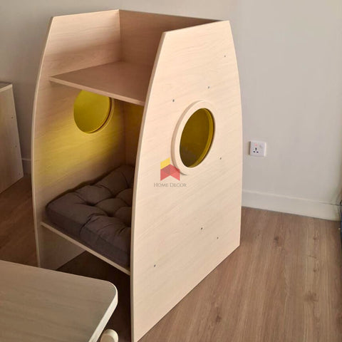 Wooden Study Unit | Seat With Book Storage | Combo