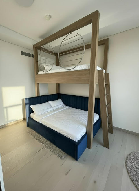 Single Over Twin Wooden Bunk Bed