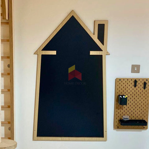 House Shaped Black Board Home Decor Kids