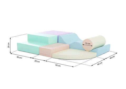 Soft Play Pastel Color Set: Safe and Colorful Fun Soft Play Home Decor 