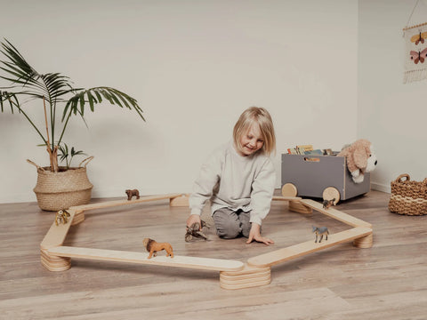 Balancing Beam with Stepping Stones - Kids Play Set Home Decor