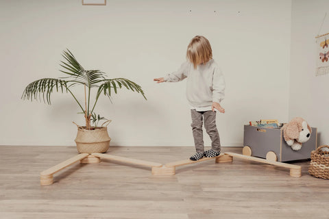 Balancing Beam with Stepping Stones - Kids Play Set Home Decor