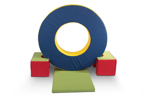 Soft Play Doughnut with Supports: Safe and Fun Soft Play Home Decor blue 