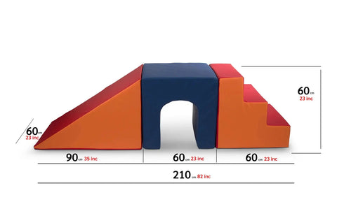 Soft Play Slide, Ladder, and Tunnel Set: Fun Combo for Kids" Soft Play Home Decor 