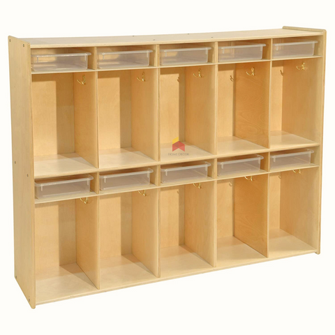 Multipurpose Bag & Tray Storage Unit – With Clear Translucent Bins