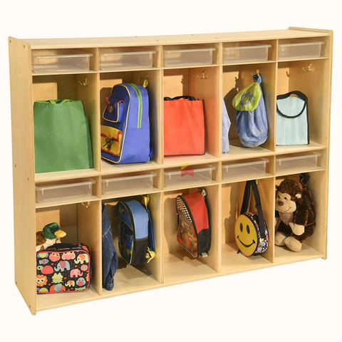 Multipurpose Bag & Tray Storage Unit – With Clear Translucent Bins