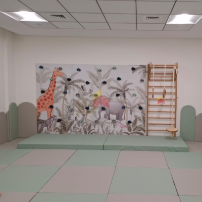 Forest themed Climbing walls Panel with Swedish ladder | Combo