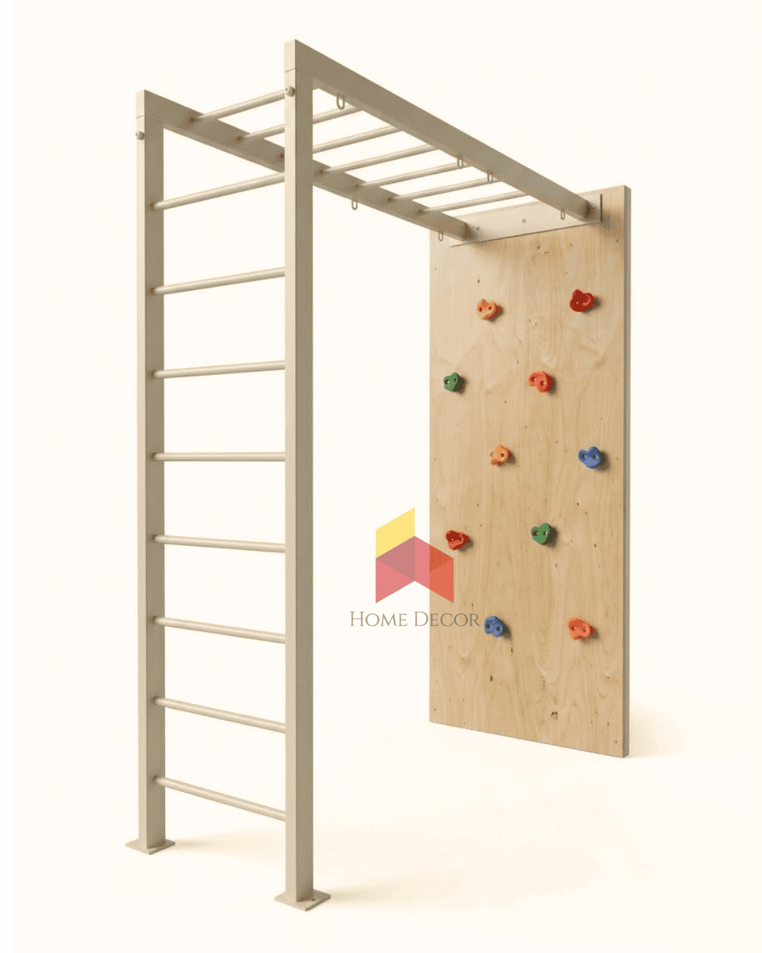 Metal Monkey Bar Frame With Climbing Wall – Indoor & Outdoor 3 Metal Monkey Bar Frame With Climbing Wall – Indoor & Outdoor - Image 3